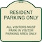 Signmission Parking Resident Parking Only All Visitors Must Park in Visitor Parking Area Only, TG-1818-23359 A-DES-TG-1818-23359 - alternate 1
